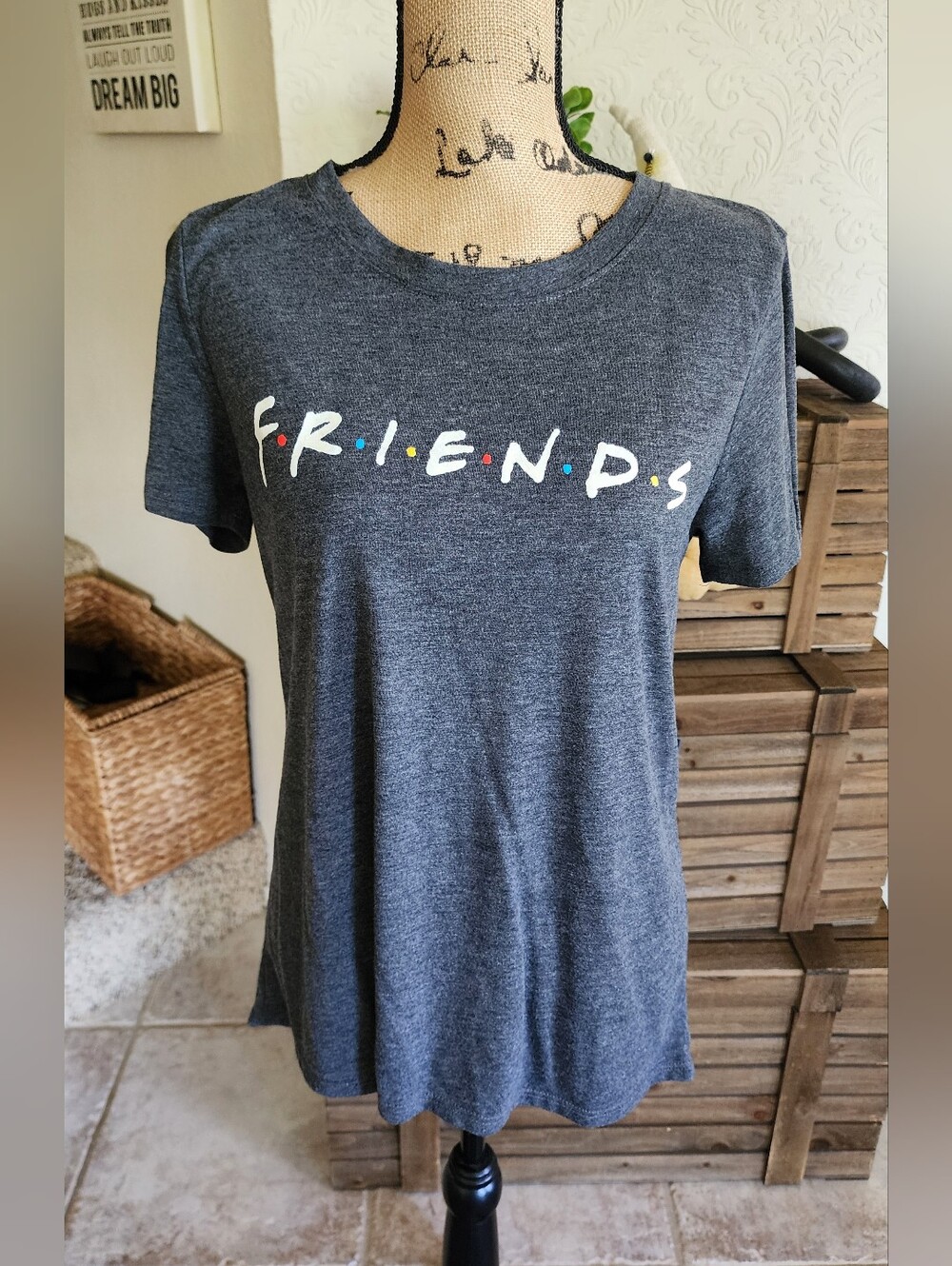 Friends Logo Short Sleeve Tee - Charcoal